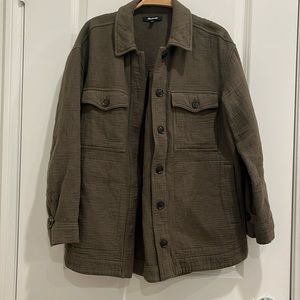 MADEWELL Olive Green Button Up (Oversized)
